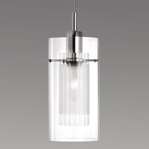 Svítidlo Searchlight chrom/čirá/ledová kov/sklo