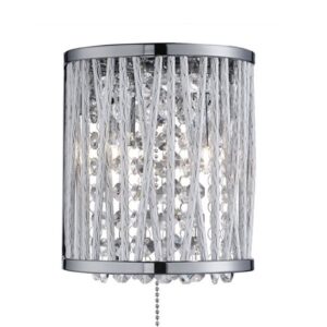 Svítidlo Searchlight chrom kov/sklo/hliník