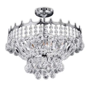 Svítidlo Searchlight chrom/čirá kov/křišťál