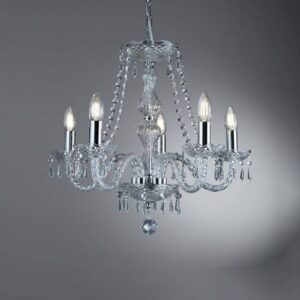 Svítidlo Searchlight čirá/chrom křišťál/kov