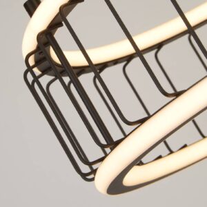 Svítidlo Searchlight černá/satinovaná kov/hliník