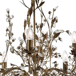 Svítidlo Searchlight hnědozlatá/čirá kov/křišťál