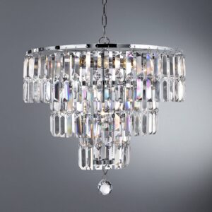 Svítidlo Searchlight chrom/průhledná kov/sklo