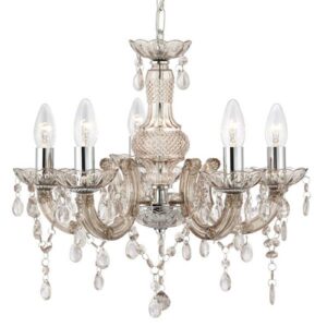 Svítidlo Searchlight hnědý-průhledný kov/akryl