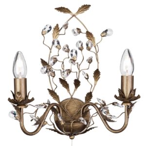 Svítidlo Searchlight zlatohnědá/čirá kov/křišťál