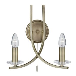 Svítidlo Searchlight staré zlato mosaz/sklo