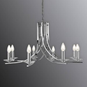 Svítidlo Searchlight chrom/čirá kov/sklo