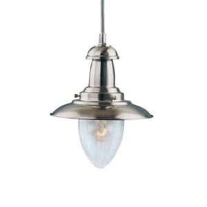 Svítidlo Searchlight stříbrná satinovaná kov/sklo