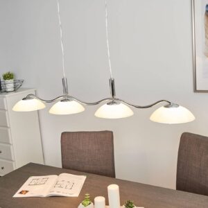 Svítidlo Searchlight chrom/matně bílý kov/sklo