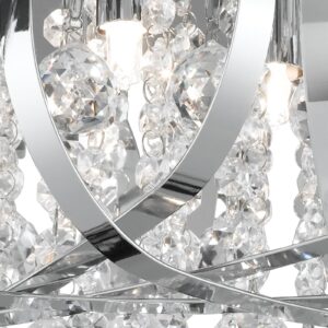 Svítidlo Searchlight chrom/čirá kov/skleněný křišťál