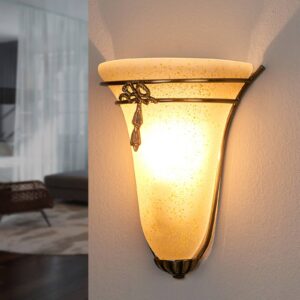 Svítidlo Searchlight bronzová/krémová kov/sklo Scavo