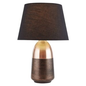 Svítidlo Searchlight černá/měď kov/textil