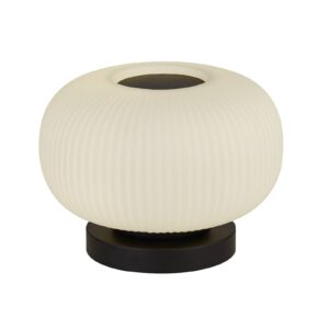 Svítidlo Searchlight černá/mražená bílá ocel/sklo