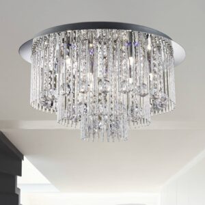 Svítidlo Searchlight chrom/čirá kov/křišťál