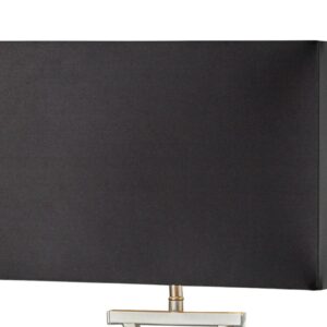 Svítidlo Searchlight černá/stříbrná satinovaná ocel/textilie/plast