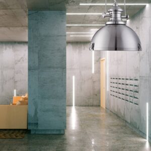 Svítidlo Searchlight nikl satinovaný/čirá kov/akryl