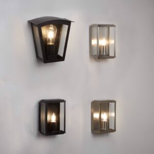 Svítidlo Searchlight antická mosaz/čirá ocel nerezová/sklo/plast