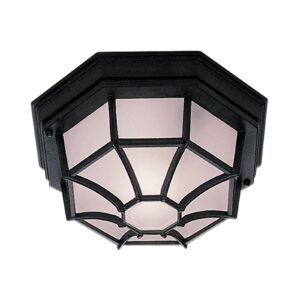 Svítidlo Searchlight černá hliník/sklo pískované