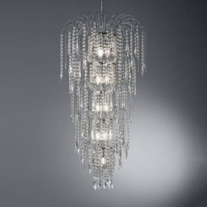 Svítidlo Searchlight čirá/chrom křišťál/kov