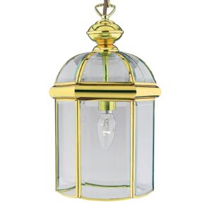 Svítidlo Searchlight mosaz/čirá kov/sklo