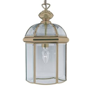 Svítidlo Searchlight starožitná mosaz/čirá kov/sklo