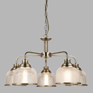 Svítidlo Searchlight mosaz/průhledná konstrukční ocel/sklo