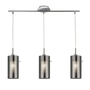 Svítidlo Searchlight chrom/kouřově šedá ocel/sklo