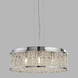 Svítidlo Searchlight chrom/čirý konstrukční ocel/hliník/křišťál