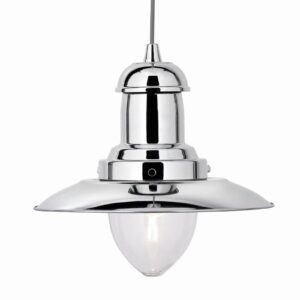 Svítidlo Searchlight chrom/čirá kov/sklo