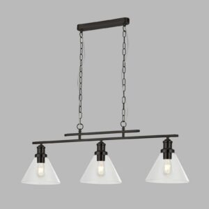 Svítidlo Searchlight černá/čirá konstrukční ocel/sklo