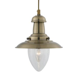 Svítidlo Searchlight starožitná mosaz/čirá kov/sklo