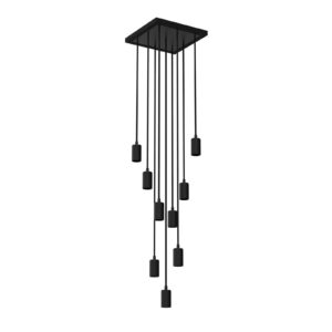 Svítidlo Segula černá MDF/hliník/umělá kůže/mosaz/textil/plast