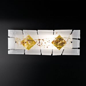 Svítidlo Selène bílá/zlatá sklo