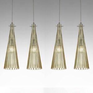 Svítidlo Selène jantarová sklo/kov