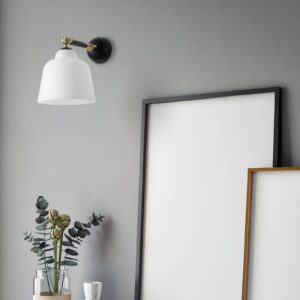 Svítidlo Sforzin černá/bílá/zlatá kov/sklo