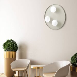 Svítidlo Sforzin šedý/bílý kov/sklo