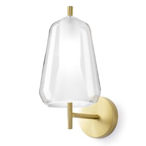 Svítidlo Sforzin čirá/zlatá sklo/kov