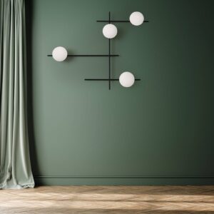 Svítidlo Sforzin černá/bílá kov/sklo