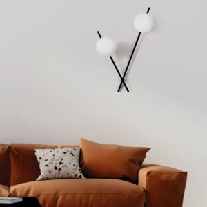 Svítidlo Sforzin černá/bílá kov/sklo