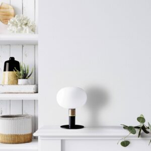 Svítidlo Sforzin černá/bílá/mosaz kov/sklo