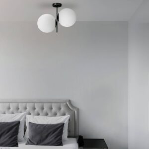 Svítidlo Sforzin černá/bílá kov/sklo