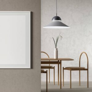 Svítidlo Sforzin popelově šedá/černá/bílá kov/sklo pískované