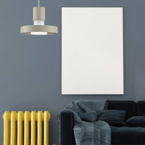 Svítidlo Sforzin šedý/bílý kov/sklo pískované