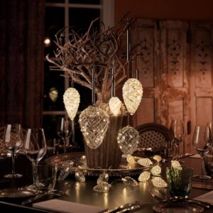 Svítidlo Sirius bílá/stříbřitě průhledná sklo