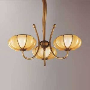 Svítidlo Siru jantarová/antická zlatá sklo/nerez