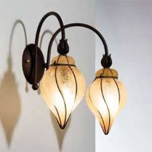 Svítidlo Siru jantarová/antická bronzová sklo Scavo/nerez