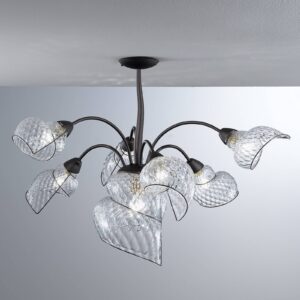 Svítidlo Siru měděnobronzová/čirá nerez/sklo