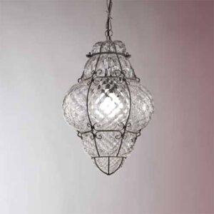 Svítidlo Siru průhledná/antracit sklo Scavo/nerez