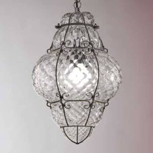 Svítidlo Siru průhledná/antracit sklo Scavo/nerez