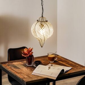 Svítidlo Siru průhledná/antracit sklo/nerez